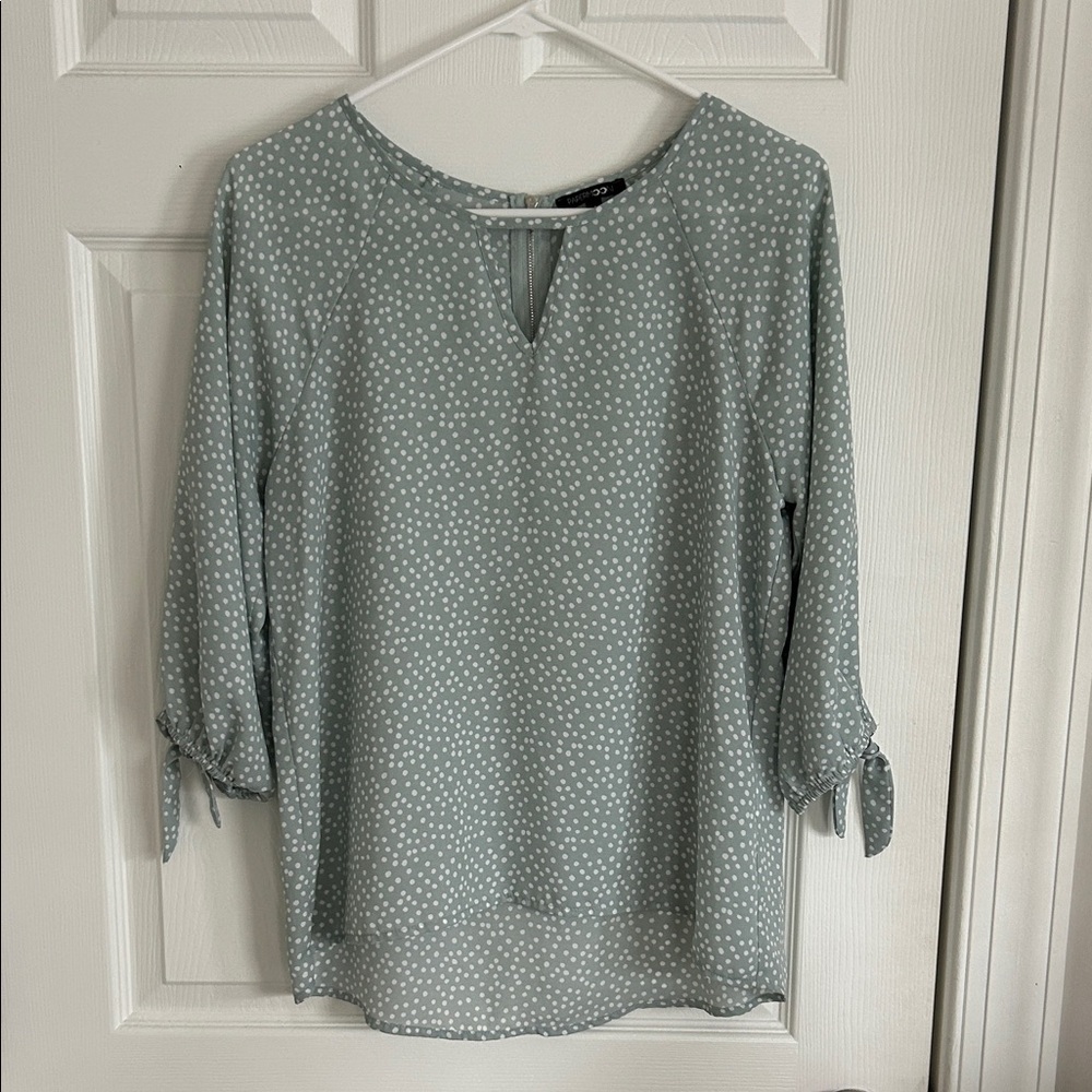 Papermoon Sage Polka Dot Blouse